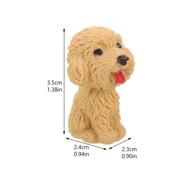 Borracha Fofa 3D PONTEIRA Cachorrinho Dog - PACOTE 6 UND