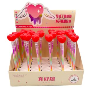 Caneta Fofa Colorida Coração Love - CX 36 UND