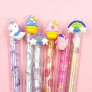 Caneta Clic Apagável Unicórnios e Fofuras - PACOTE 4 UND