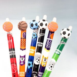 Caneta Clic Apagável Bolinhas Sport - PACOTE 4 UND