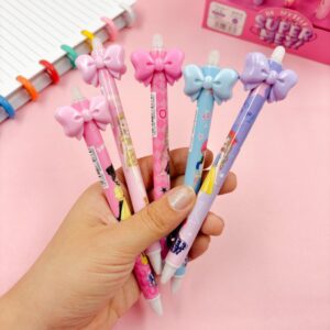 Caneta Clic Apagável Lacinho Menininhas - PACOTE 4 UND