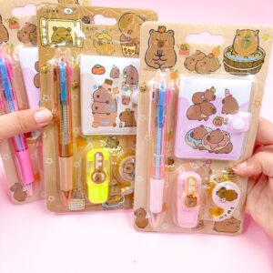 Kit Escolar CAPIVARA 4 Peças - BLISTER