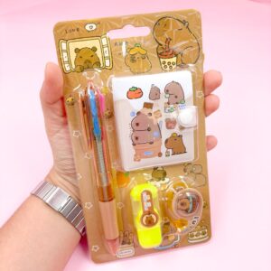 Kit Escolar CAPIVARA 4 Peças - BLISTER