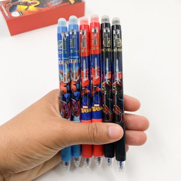 Caneta CLIC Apagável Homem Aranha - PACOTE 6 UND