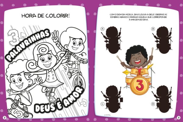 Livro de Atividades e Pintura 3 Palavrinhas DEUS É TÃO BOM - CIRANDA - UND