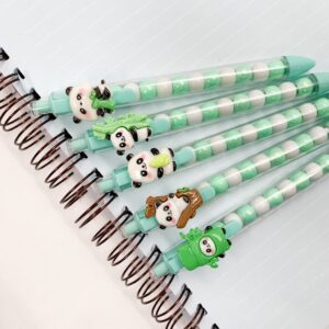 Caneta Clic Retrátil Bolinhas Panda - UND