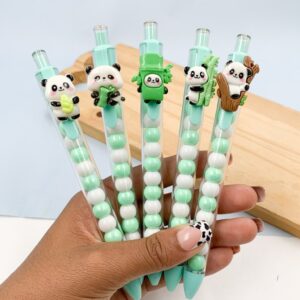 Caneta Clic Retrátil Bolinhas Panda - UND