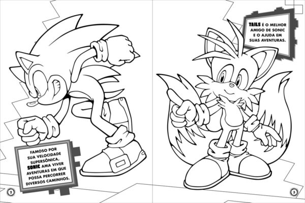 Livro de Colorir c/ Aquarela SONIC Cores e Aventura - CIRANDA - UND