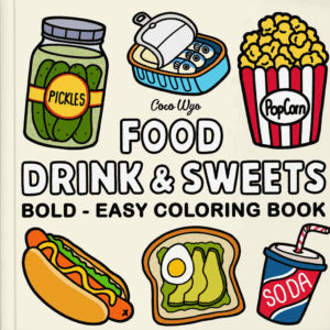 Livro de Colorir Food Drink e Sweets Coco Wyo - UND