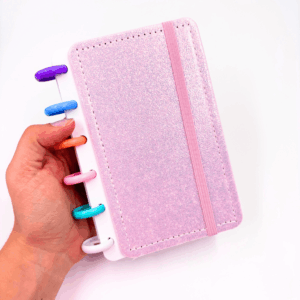 Caderno de Disco Pocket P 15,8x10,5 cm - 6 Discos - GLITTER - UND