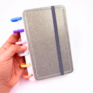 Caderno de Disco Pocket P 15,8x10,5 cm - 6 Discos - GLITTER - UND