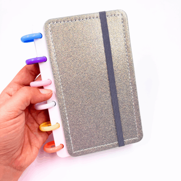 Caderno de Disco Pocket P 15,8x10,5 cm - 6 Discos - GLITTER - UND