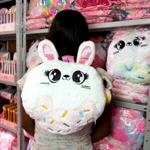 Mochila Fofa Pelúcia Donut Coelhinho