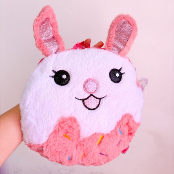 Mochila Fofa Pelúcia Donut Coelhinho