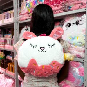 Mochila Fofa Pelúcia Donut Coelhinho