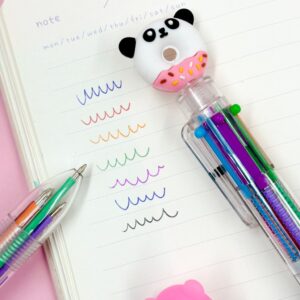 Caneta 6 Cores Transparente Donuts Bichinhos