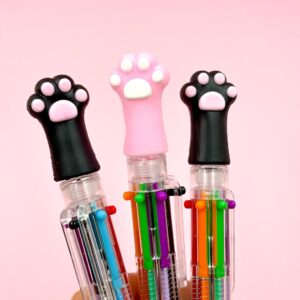 Caneta 6 Cores Transparente Patinha