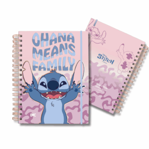 Caderno Smart Universitário 10 Divisórias Stitch Rosa 80 fls - DAC
